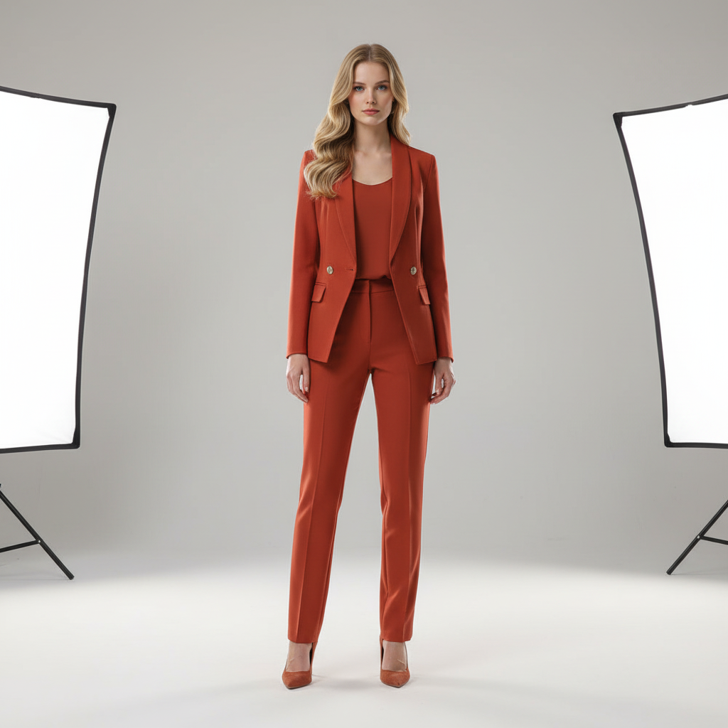 Candela - Dames Blazer & Broek Set – Polymix – Alle Seizoenen