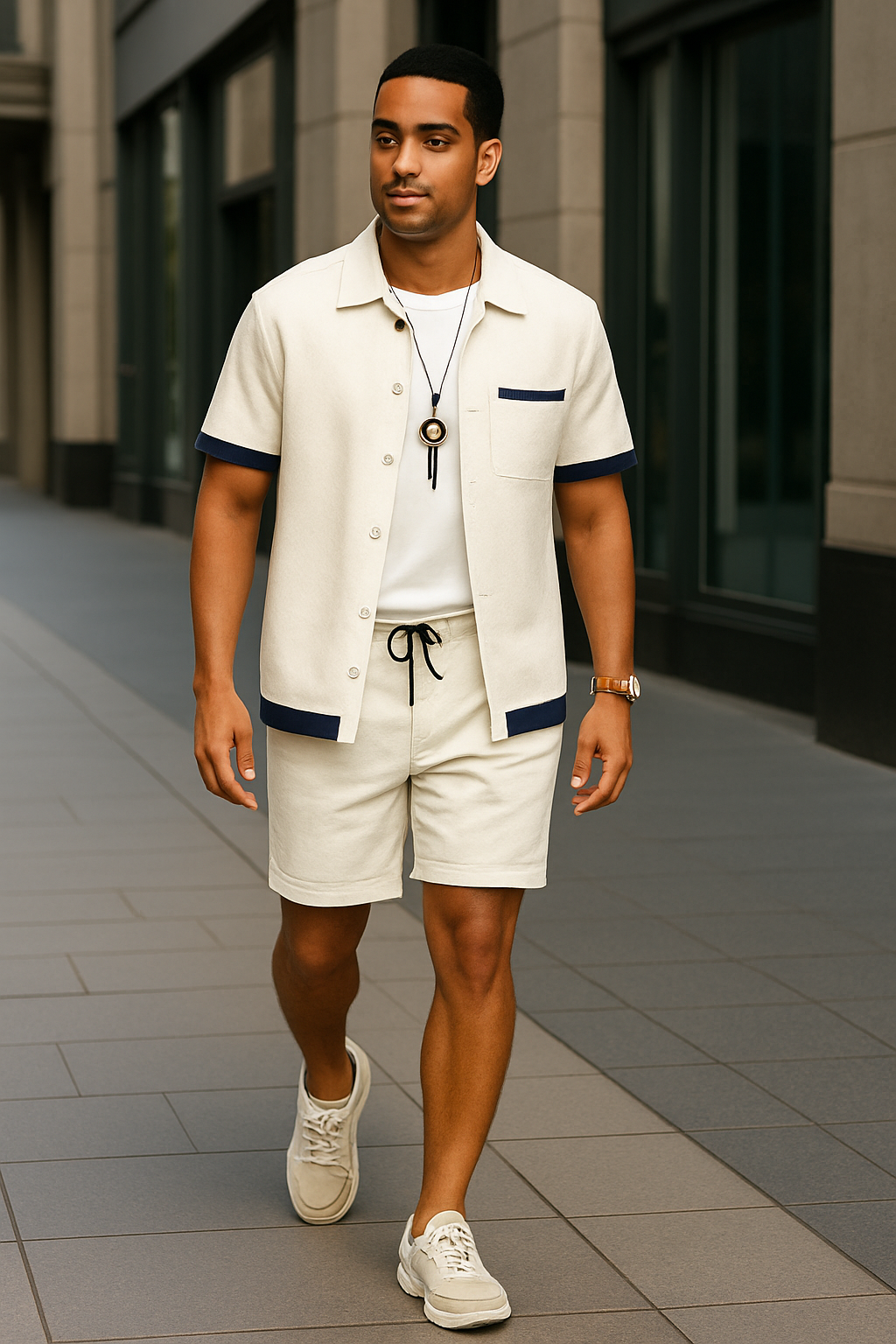 Armani – Casual zomerset voor heren – Polyester – Lente / Zomer