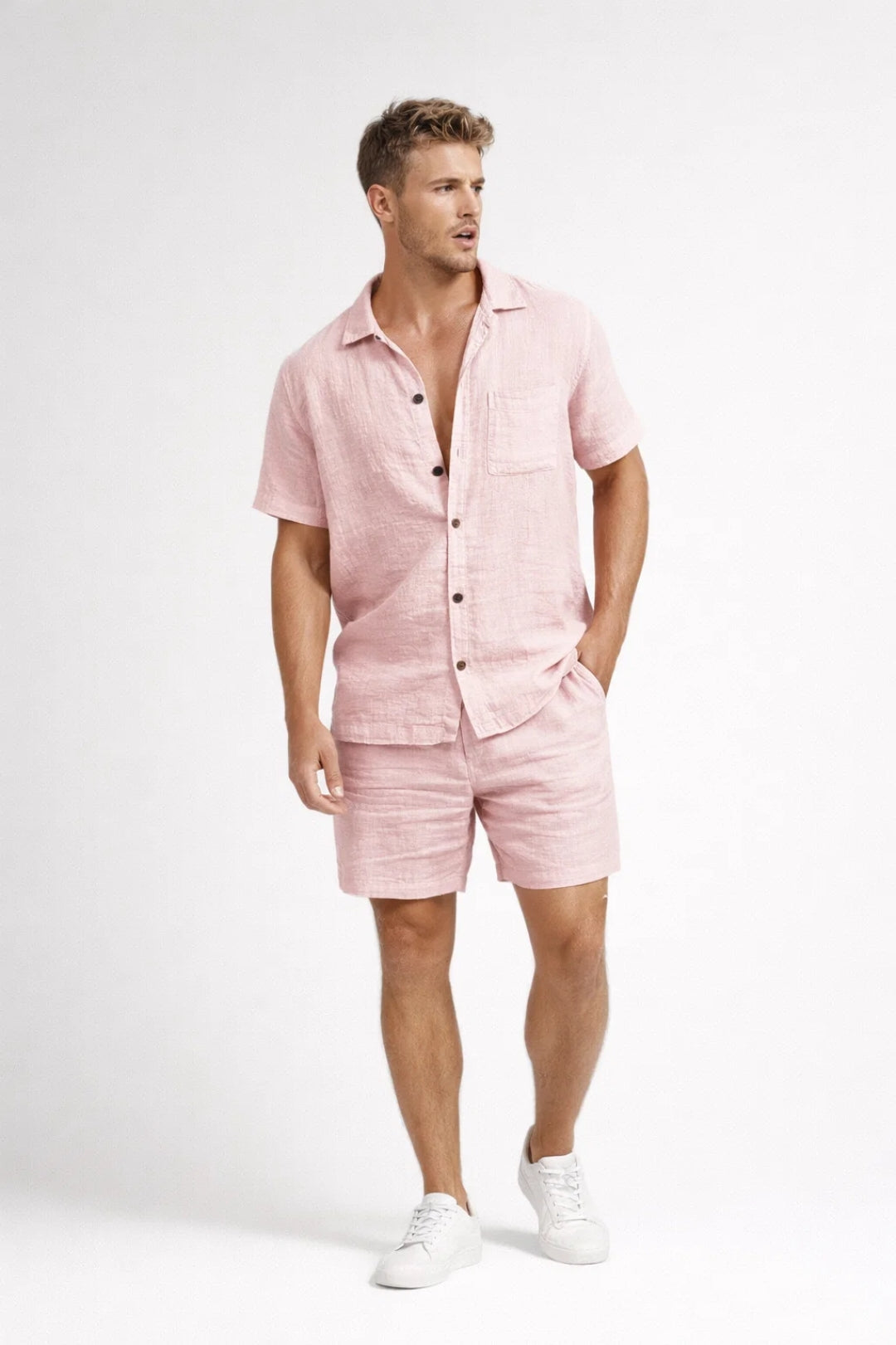 Carlos – Heren zomerset – Polo met bijpassende short – Polymix – Lente / Zomer