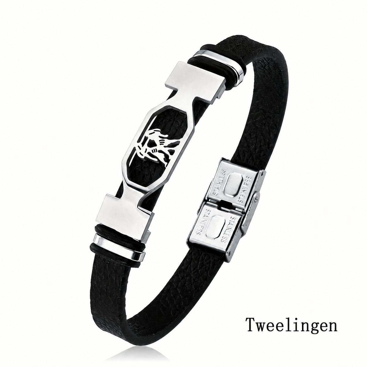 Kosmo – 12 Sterrenbeelden Heren Armband – PU Leer & RVS – Zelf Verstelbaar