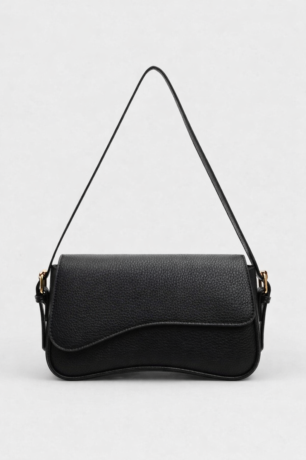 Angela - Dames schoudertas van vegan leer met flapsluiting