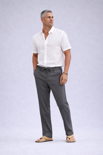 Severino - Heren broek - Casual luchtige broek in linnenstijl - Katoenmix - Lente / Zomer