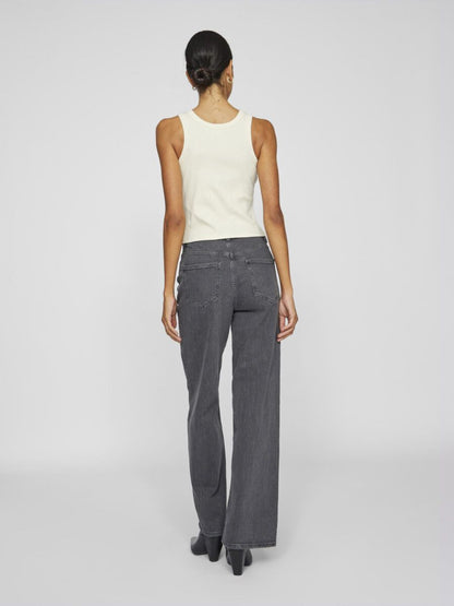 Fatima – Dames spijkerbroek high waist – wide fit – katoenmix – Alle seizoenen