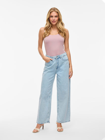 Jade – Wide-fit damesjeans met hoge taille – katoenmix – Alle seizoenen