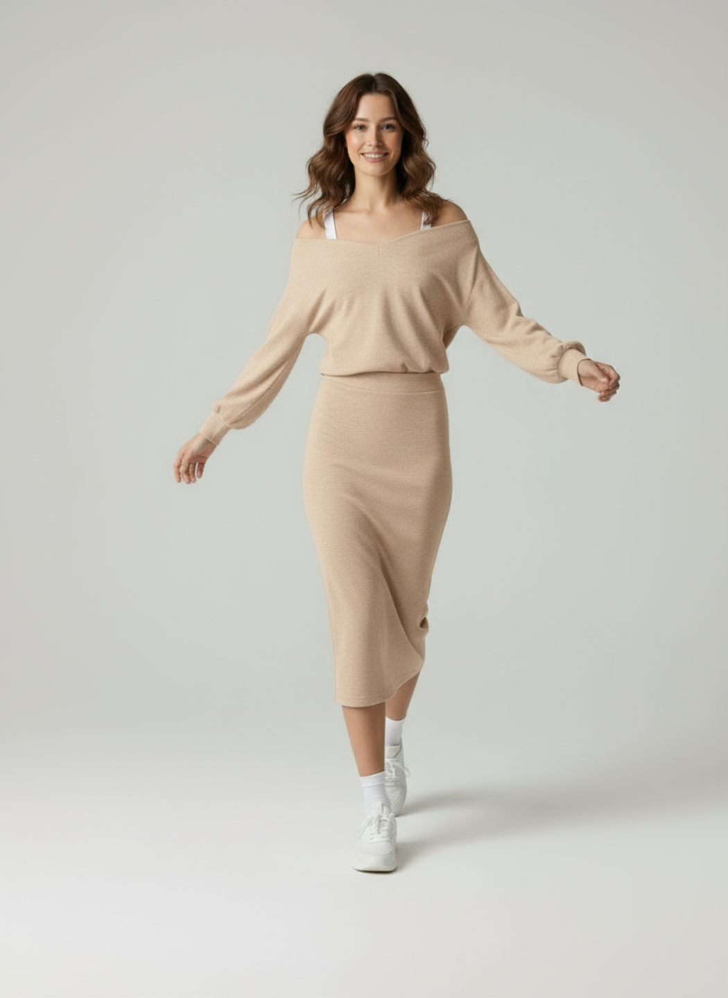Aurelia – Trui-jurk set voor dames – Wollenmix – Herfst / Winter