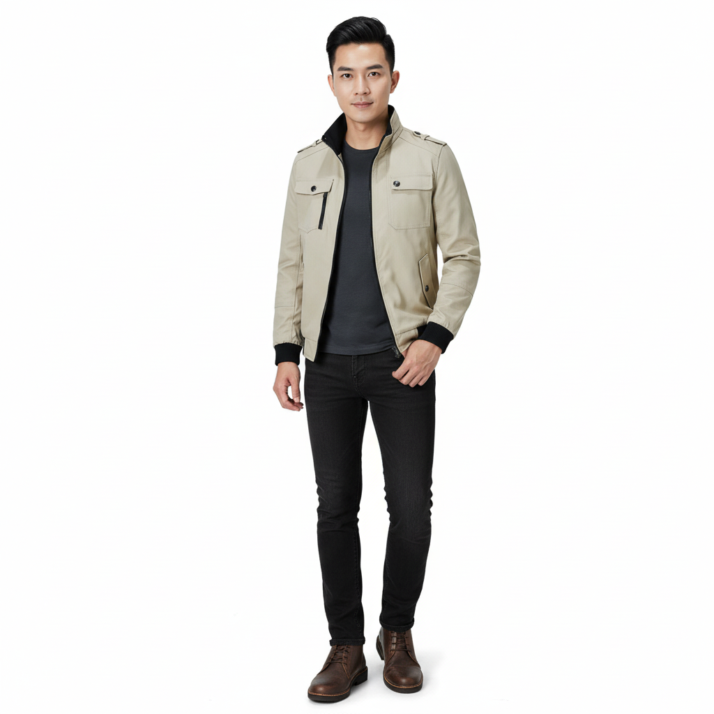 Stefan – Heren bomberjack – Katoenmix – Lente / Zomer