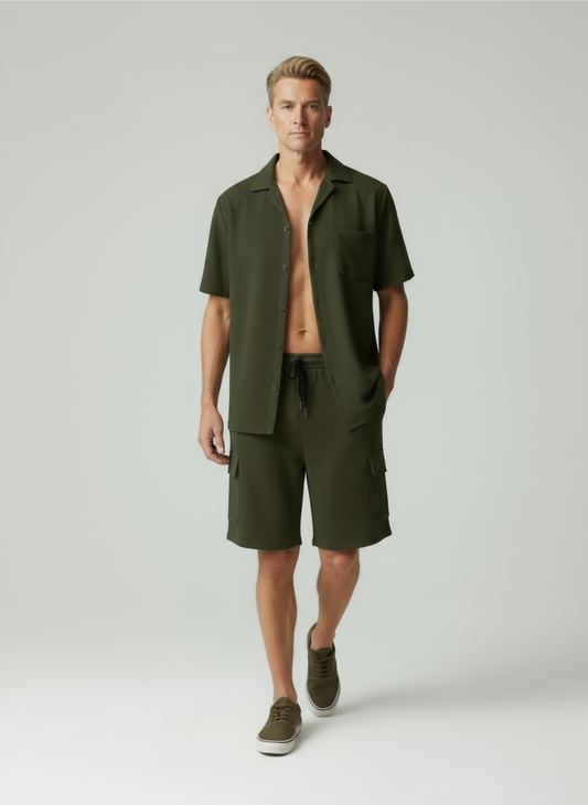 Renzo – Heren zomer set met Korte Mouw – Polymix - Lente / Zomer