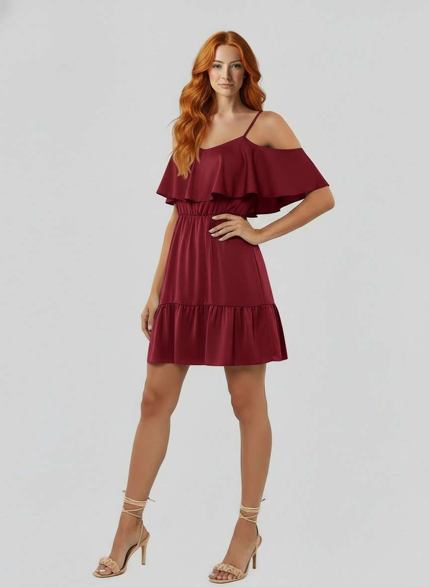 Paloma – Dames zomerjurk met Spaghettibandjes – Polymix – Lente / Zomer