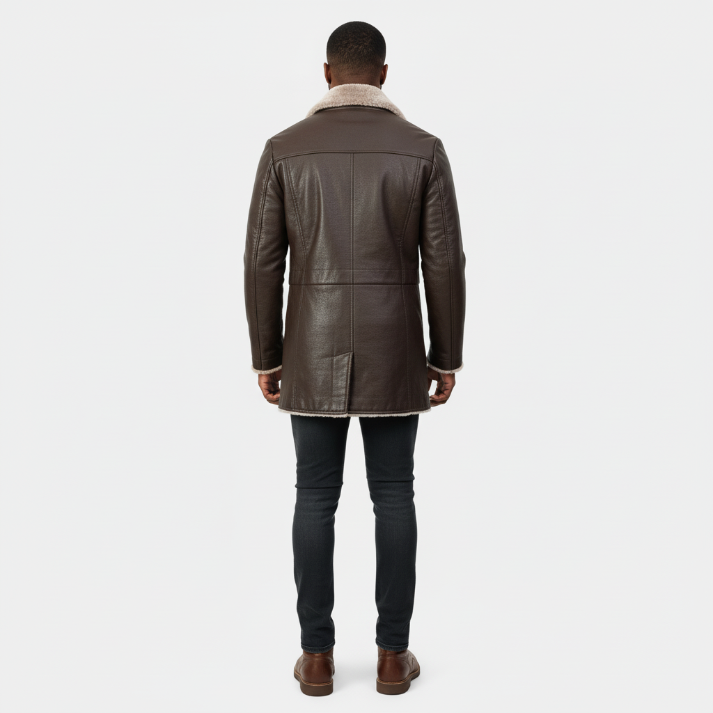 Aiden – Lange Herenjas – Hoogwaardig Imitatieleer – Herfst / Winter