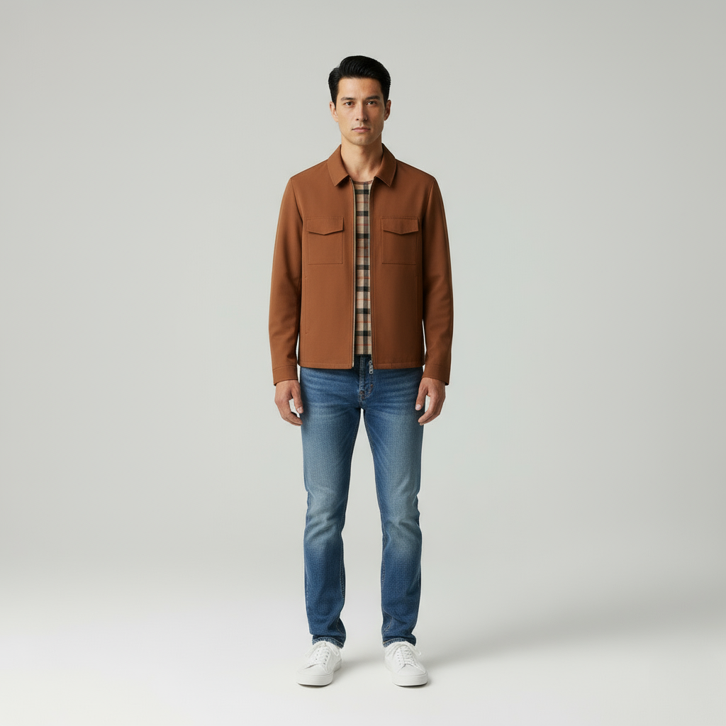 Boris - Casual heren tussenjas - Polymix - Lente / Herfst