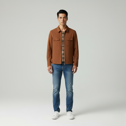 Boris - Casual heren tussenjas - Polymix - Lente / Herfst