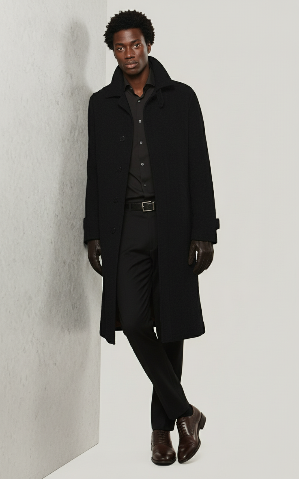 Antoon – Lange wollen jas met kasjmier – Wollen polymix – Herfst / Winter