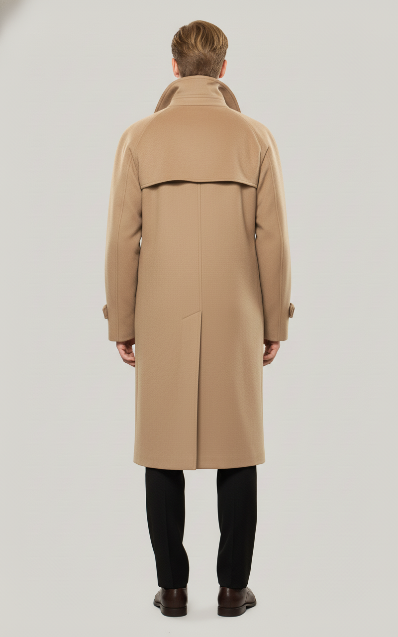 Antoon – Lange wollen jas met kasjmier – Wollen polymix – Herfst / Winter