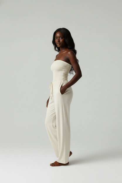 Chavelle – Feestelijke dames  jumpsuit met wijde pijpen – Polymix - Lente / Zomer