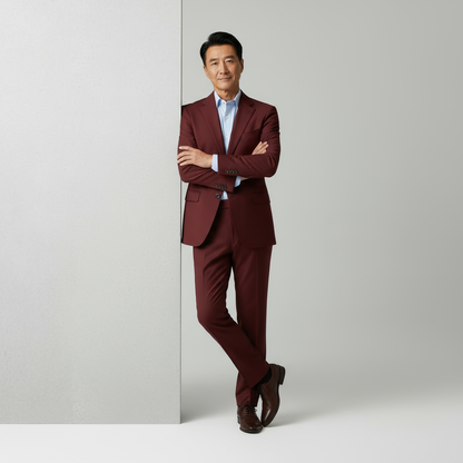 Alfonso – Slim fit pak voor heren – Polymix – Getailleerd – Alle seizoenen