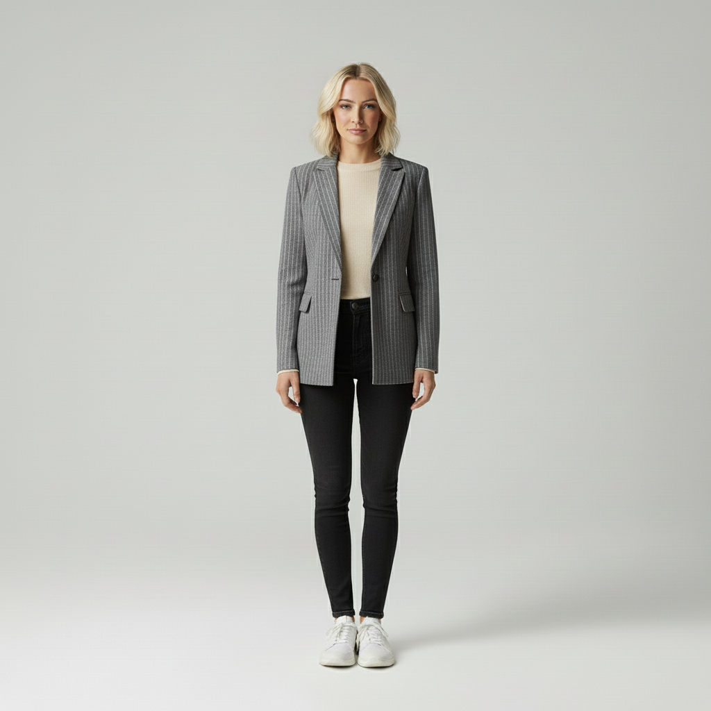 Natalia – Getailleerde damesblazer – Polymix – Elegant – Lente / Herfst