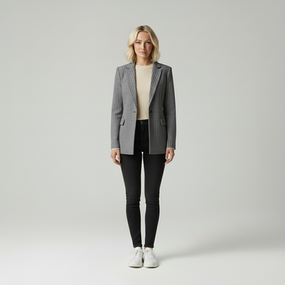 Natalia – Getailleerde damesblazer – Polymix – Elegant – Lente / Herfst