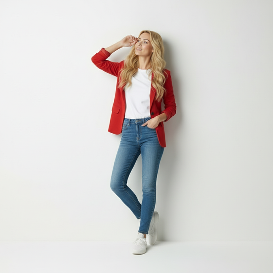 Olivia – Getailleerde damesblazer – Polymix – Elegant – Herfst / Winter