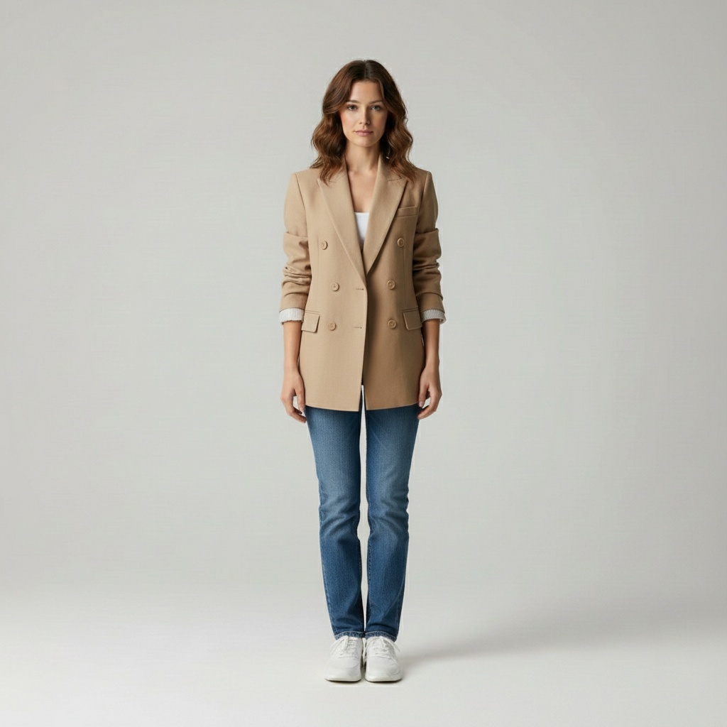 Tessa – Losvallende damesblazer – Polymix – Zakelijke stijl – Lente / Zomer / Herfst