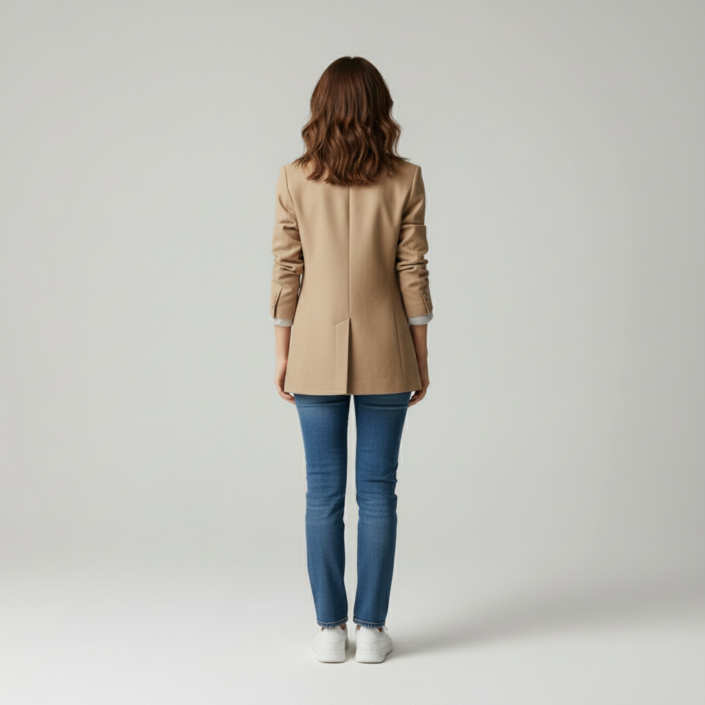 Tessa – Losvallende damesblazer – Polymix – Zakelijke stijl – Lente / Zomer / Herfst