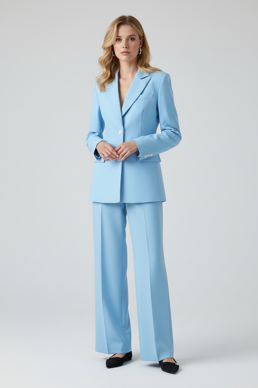 Malagros - Dames Tweedelige Blazer Set – Polymix – Alle Seizoenen