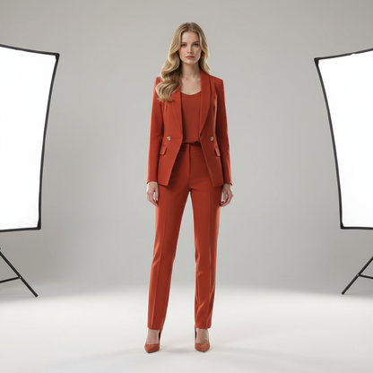 Candela - Dames Blazer & Broek Set – Polymix – Alle Seizoenen
