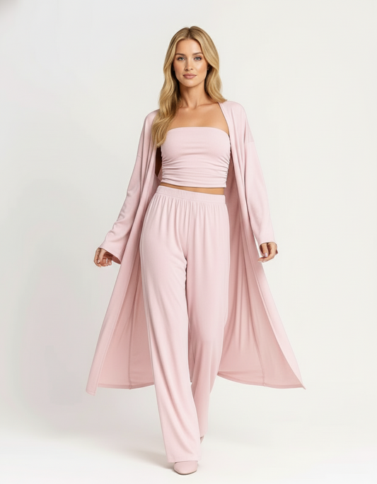 Irene – Dames loungewear – Driedelig set – Polymix – Lente / Zomer