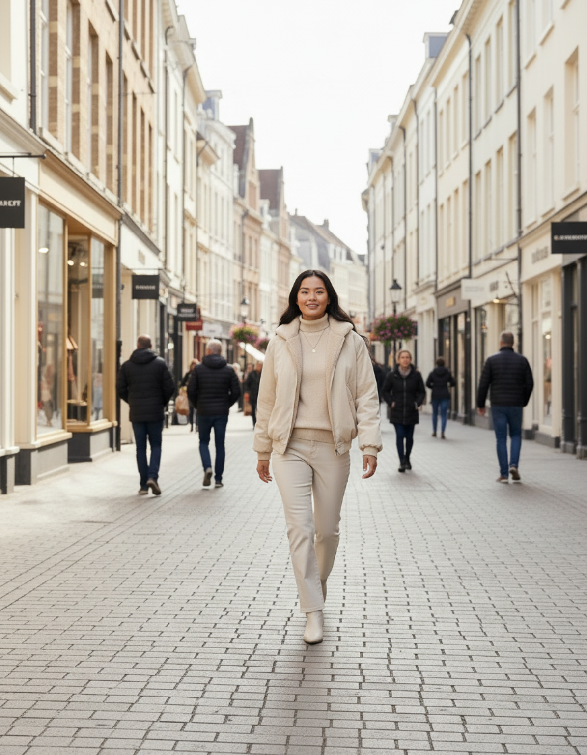 Antonella – Korte Winterjas Dames – Warm met Capuchon – Polymix – Herfst / Winter