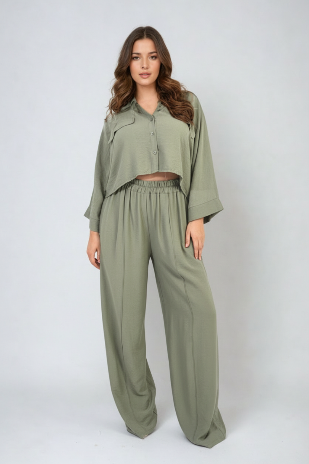 Vanessa – Asymmetrische dames maxi jurk – Polyester met satijnlook – Lente / Zomer