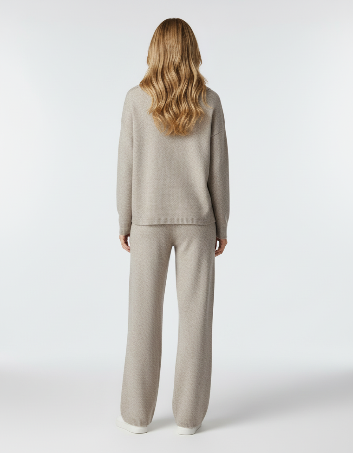 Femka – Dames gebreide loungewear set met polokraag – Alle seizoenen
