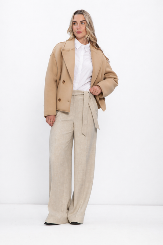 Precilla - Stijlvolle Beaumont korte dames jas – Wolmix – Lente / Zomer