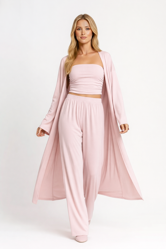 Irene – Dames loungewear – Driedelig set – Polymix – Lente / Zomer