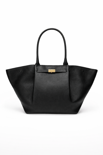 Anna - Dames oversized schoudertas met goudkleurige sluiting