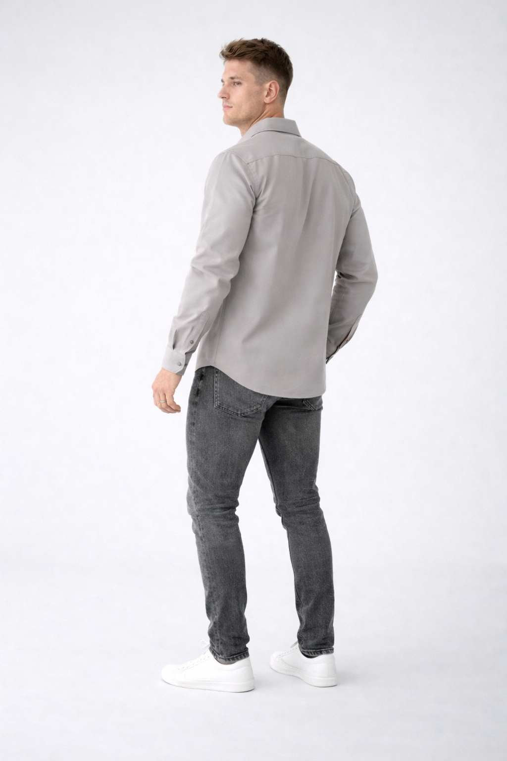 Lucas - Heren casual overshirt -  Katoenmix - Lente / Zomer