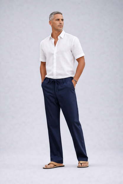 Severino - Heren broek - Casual luchtige broek in linnenstijl - Katoenmix - Lente / Zomer