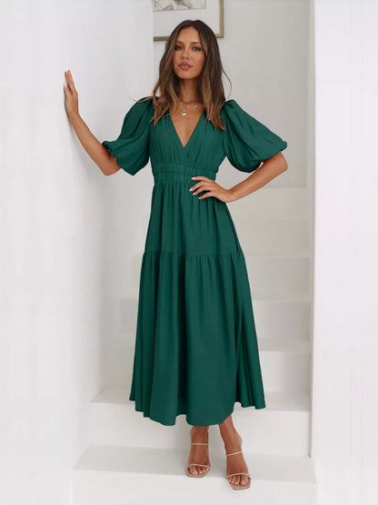 Elanor - Midi-jurk voor dames - Polyester - Lente / Zomer