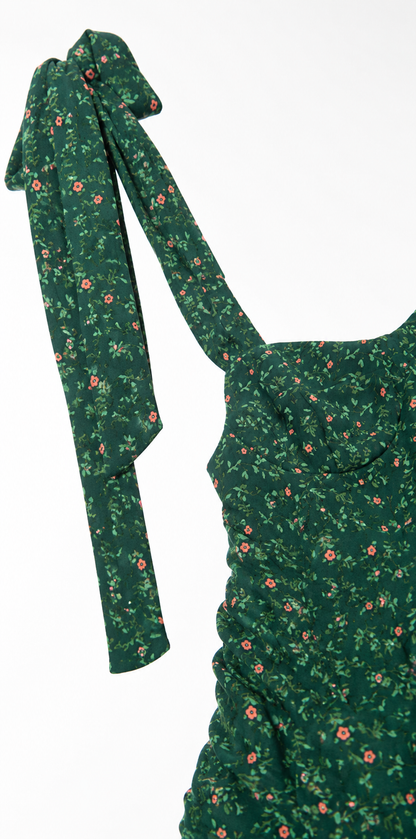 Aisha – Dames Mini-jurk – Bloemenprint met A-lijn Pasvorm – Lente / Zomer