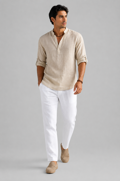 Liam – Heren Zomerblouse – Tijdloze Casual Pasvorm – Lente / Zomer