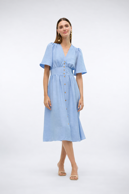Anouk - Dames elegante mini jurk met halterhals - Polyester - Lente / Zomer
