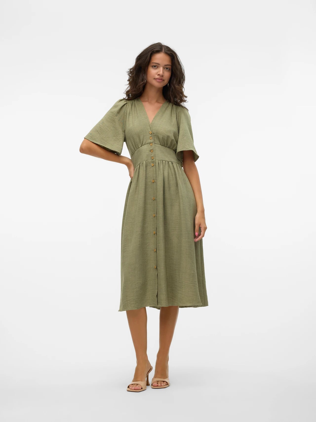 Louiza - Dames stijlvolle halterhals jurk - Mini model - Polyester - Lente / Zomer