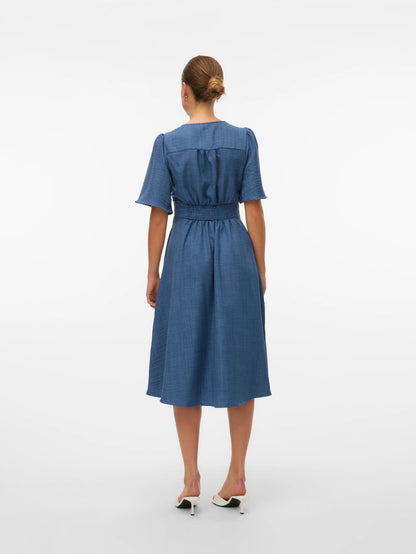 Helena - Dames halterhals mini jurk - Polyester - Lente / Zomer