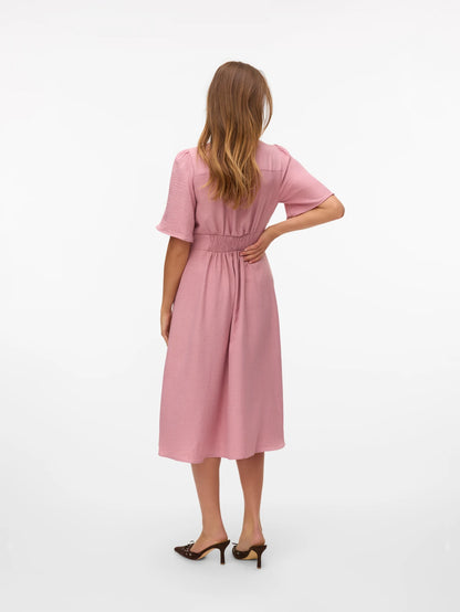 Louiza - Dames stijlvolle halterhals jurk - Mini model - Polyester - Lente / Zomer