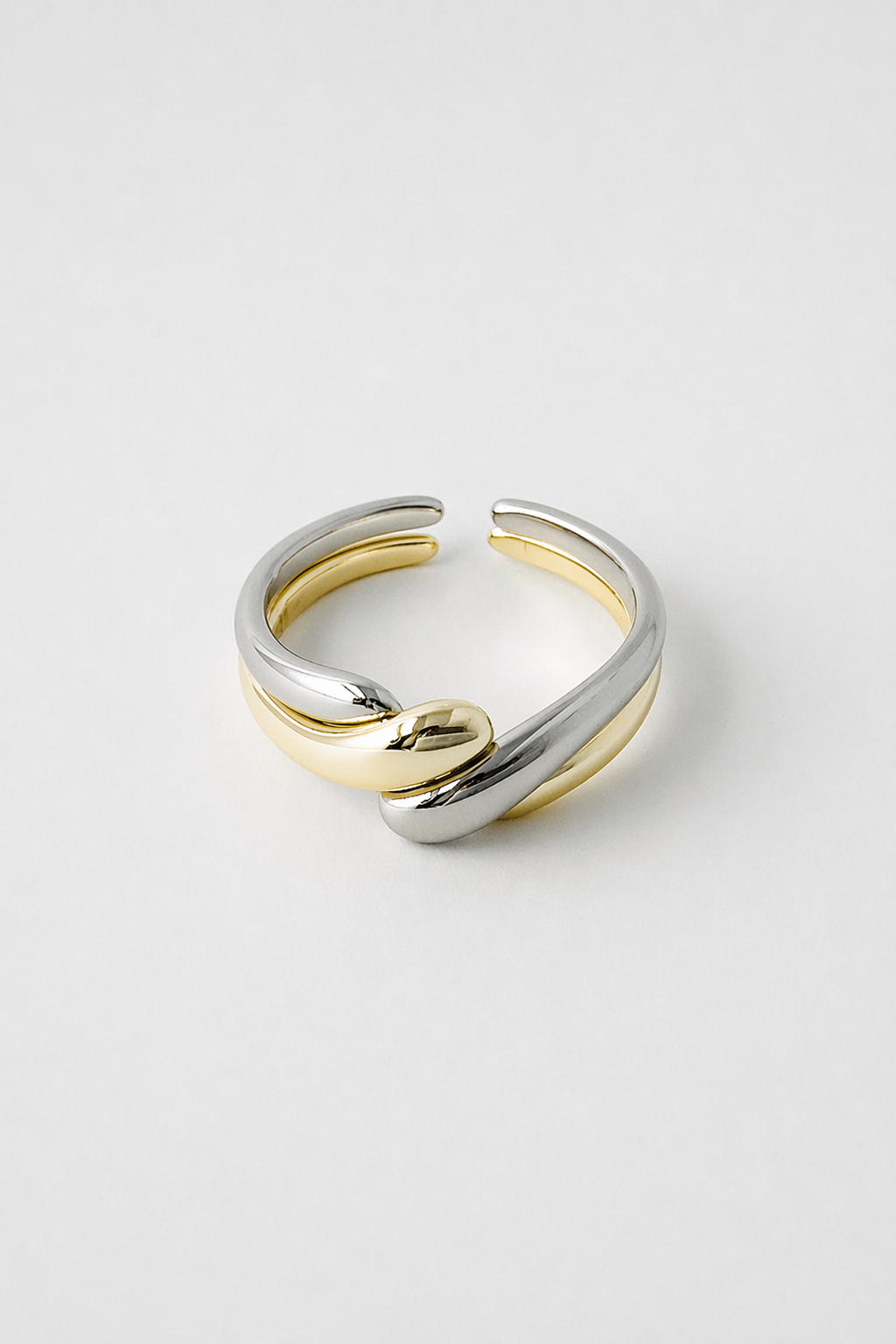 Rosaliena - Dames tweekleurige watergolf ring - Vergulde en verzilverde afwerking