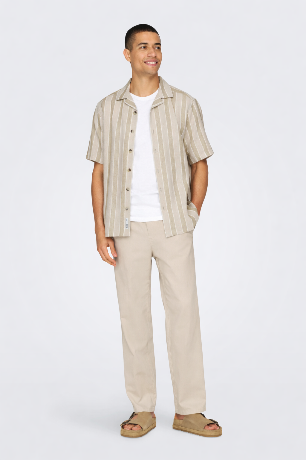 Olivier - Heren Comfort Zomerbroek met Trekkoord – Katoen/Linnen – Lente / Zomer