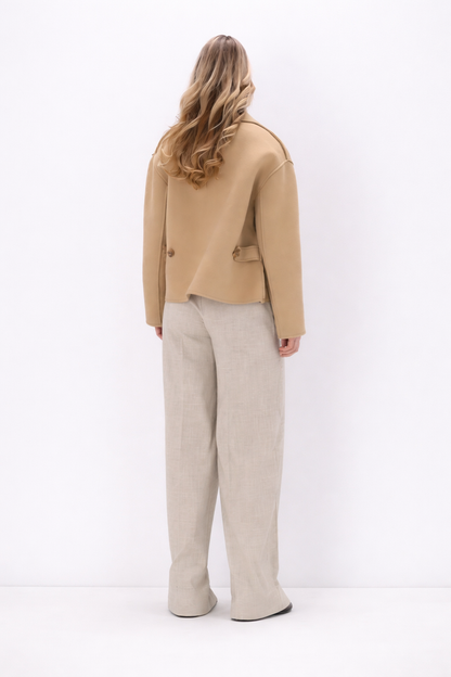 Precilla - Stijlvolle Beaumont korte dames jas – Wolmix – Lente / Zomer