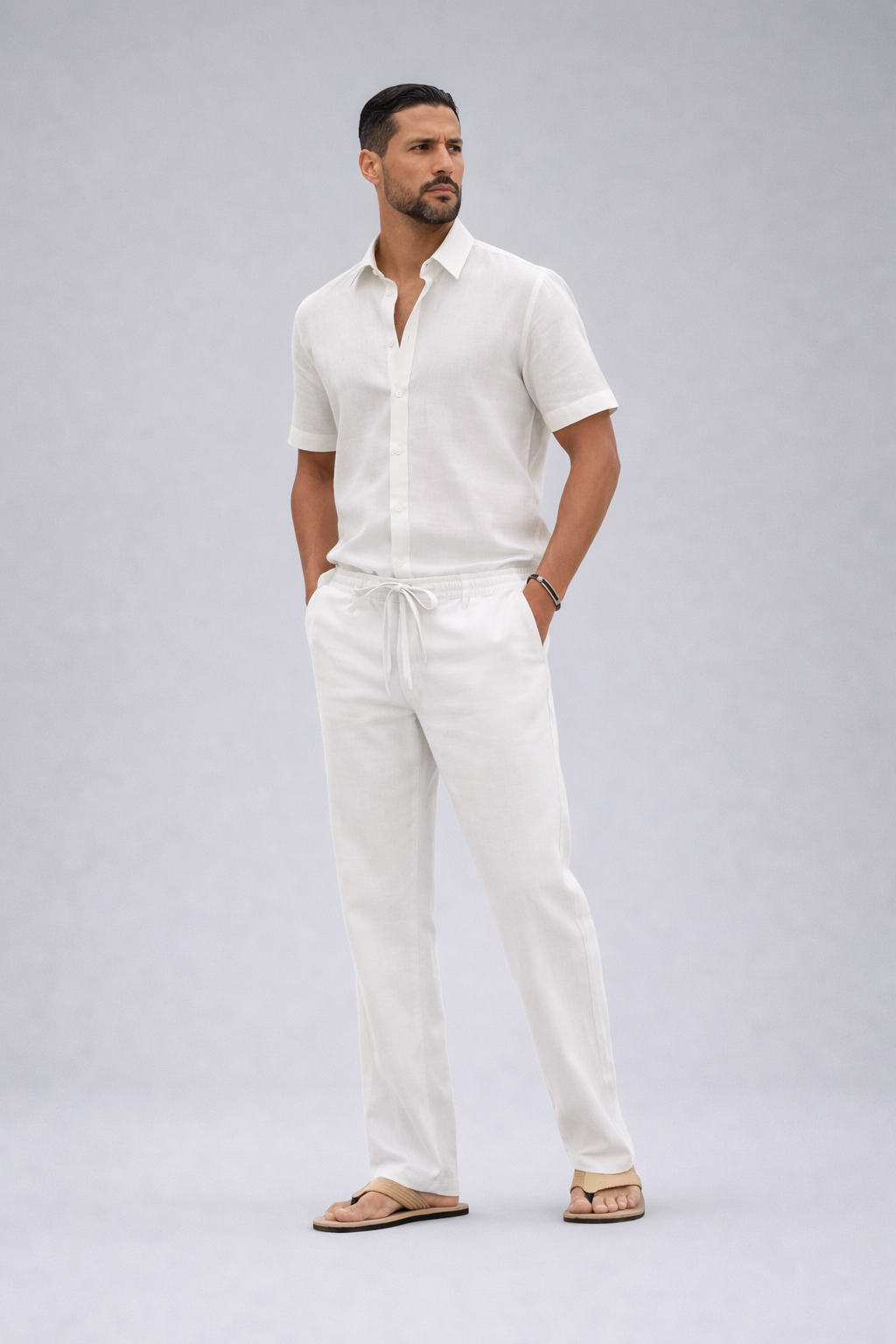 Arturo - Heren broek - Luchtige zomerbroek in linnenstijl - Katoenmix - Lente / Zomer