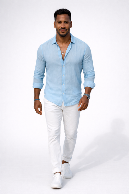 Cristiano - Heren - Blouse - Linnen - Lente / Zomer
