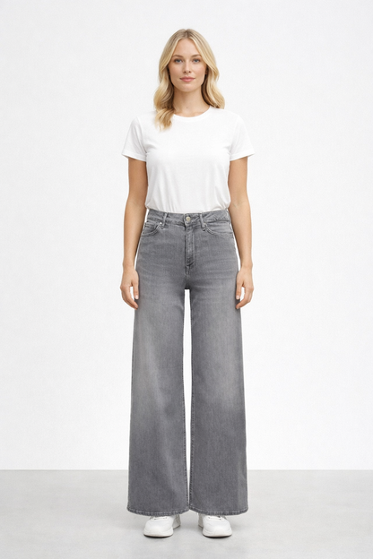 Anja - Dames wide fit jeans – Katoenmix – Lente / Herfst / Zomer