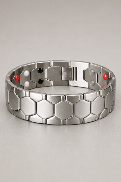 Manuel – Heren armband – Roestvrij staal – Hexagon schakelarmband – Alle seizoenen