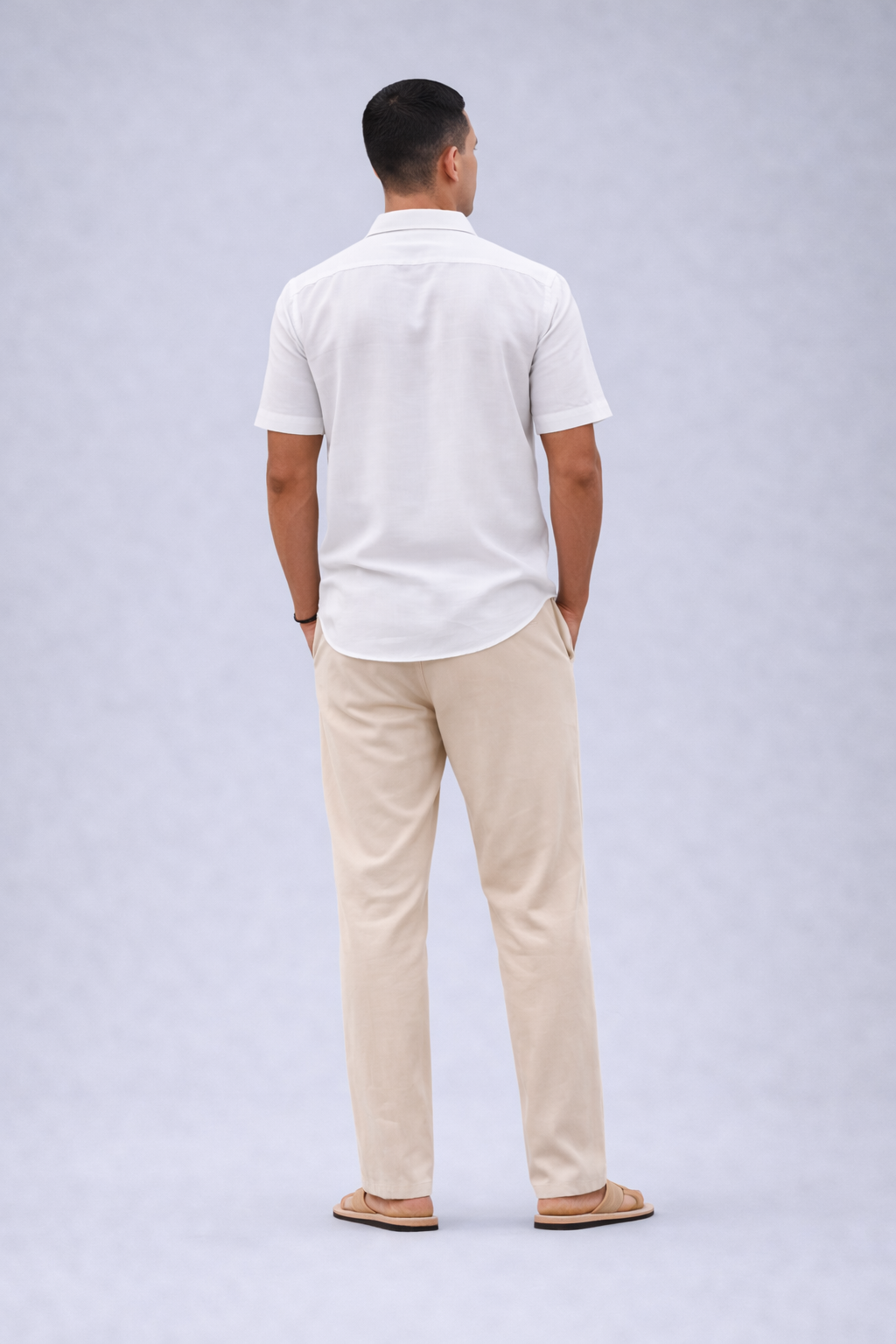 Genaro - Heren broek - Comfortabele zomerbroek met linnenlook - Katoenmix - Lente / Zomer